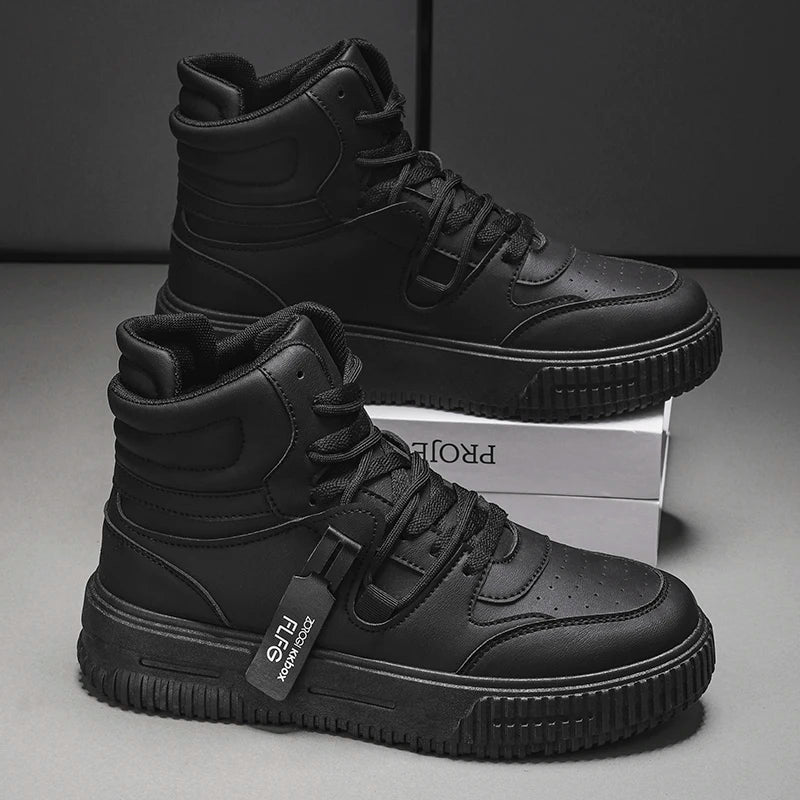 New Fashion Men's Sneakers Soft Comfortable Non Slip Wear Resistant Sole Daily Casual Men Shoes Preppy Winter Skate Ankle Boots