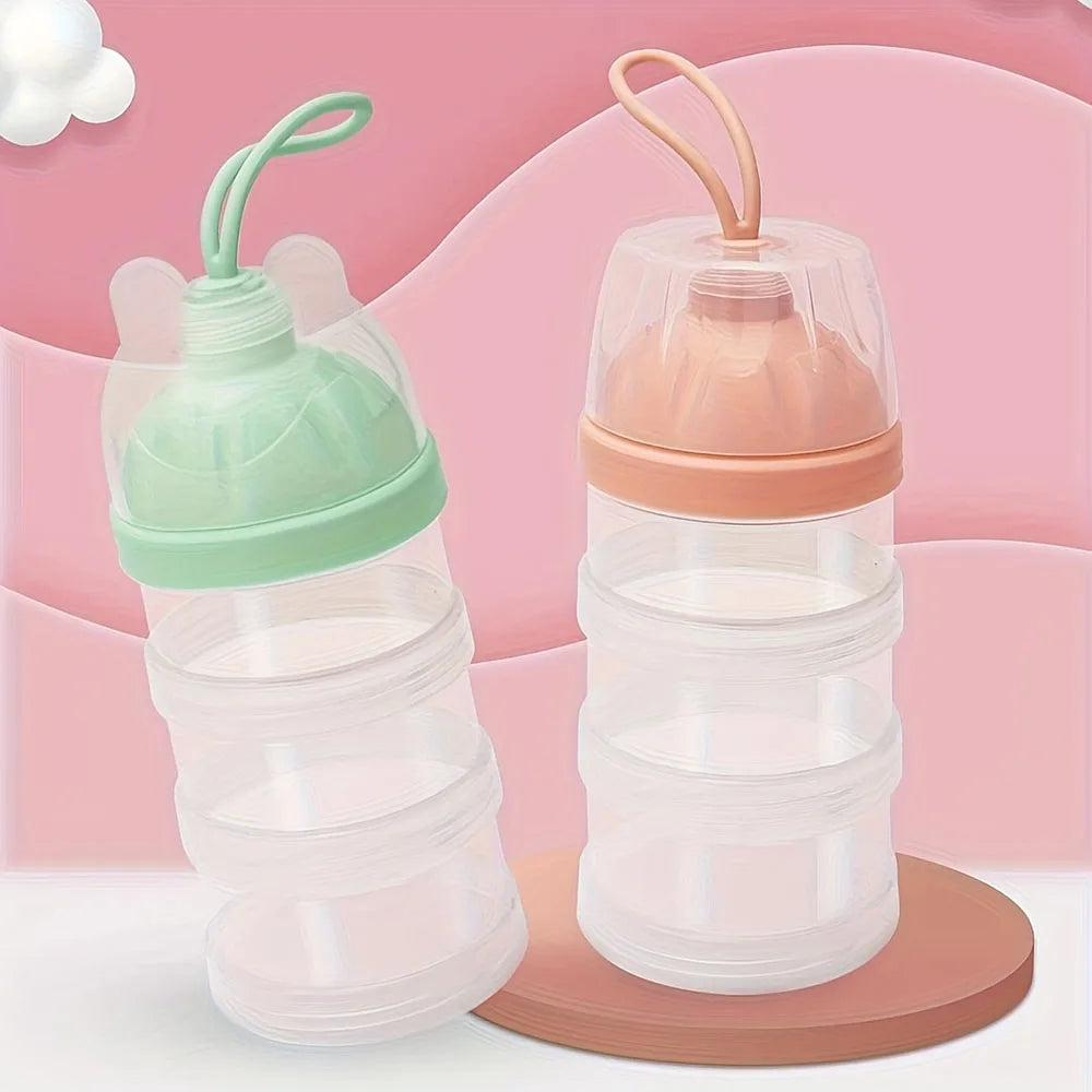 3 Layers Milk Powder Container, Stackable Formula Dispenser, Household Multifunction Food Storage Box